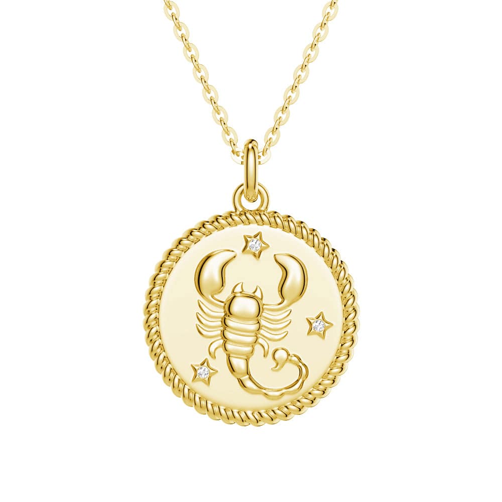 Scorpio Constellation Lab Grown Diamond Birthstone Pendant
