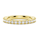 French Pave Round Cut Moissanite Eternity Band