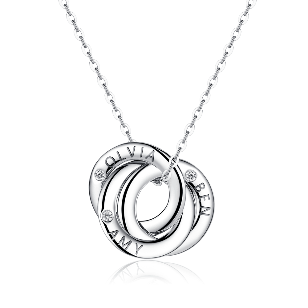 Russian ring necklace white gold clearance