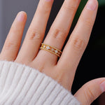 Lab Grown Diamonds Promise Ring with Beaded Band - MSBLUE Jewelry