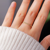 Simple Beaded Stacker Ring