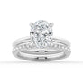 Oval Solitaire Moissanite Bridal Set with Men's Wedding Band - MSBLUE Jewelry