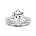 Petite Six-Prong Comfort Fit Moissanite Ring - MSBLUE Jewelry