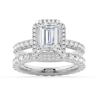 Emerald Cut Moissanite Bridal Set - MSBLUE Jewelry