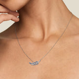 Couture Botanical Foliage Lab Grown Sapphire Necklace