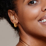 Bold Scalloped Hoop Earrings