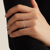 Petite Curved Lab Grown Diamond Ring