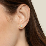 Radiating Sunburst Moissanite Stud Earrings