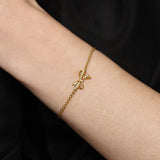 Filigree Bow Edge Moissanite Diamond Bracelet