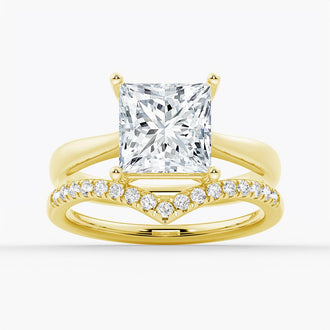 Classic Solitaire Princess Cut Engagement Ring - MSBLUE Jewelry