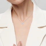 Dangly Freshwater Cultured Pearl Balance Beam Necklace with Moissanite Pavé