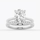 3 CT. Oval Shaped Solitaire Moissanite Engagement Ring