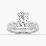 Four-Prongs Oval Solitaire Moissanite Engagement Ring