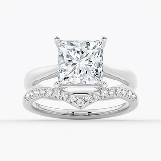 Classic Solitaire Princess Cut Engagement Ring - MSBLUE Jewelry