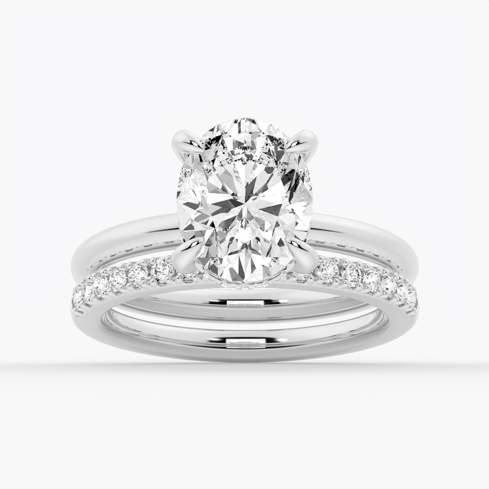 Oval Solitaire Moissanite Engagement Ring