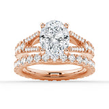 Oval Cut Split-Shank Engagement Ring