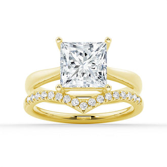 Classic Solitaire Princess Cut Engagement Ring - MSBLUE Jewelry