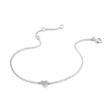 Pavé Lab Grown Diamond Mini Heart Bracelet - MSBLUE Jewelry