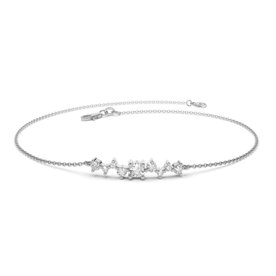 Starburst Cluster Moissanite Bracelet