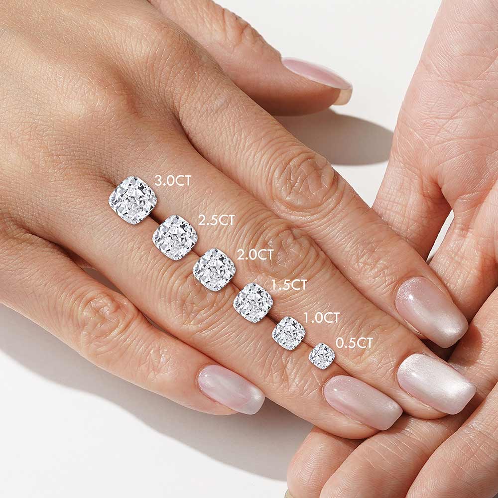 Cushion Cut Split Shank Moissanite Engagement Ring