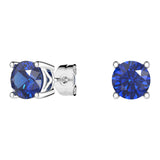 1 CT. Solitaire Lab-Grown Sapphire Stud Earrings