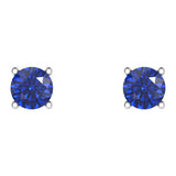 1 CT. Solitaire Lab-Grown Sapphire Stud Earrings