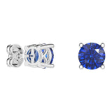 1 CT. Solitaire Lab-Grown Sapphire Stud Earrings