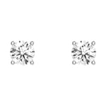 2 ctw Round Brilliant 4-Prong Solitaire Stud Earrings - MSBLUE Jewelry