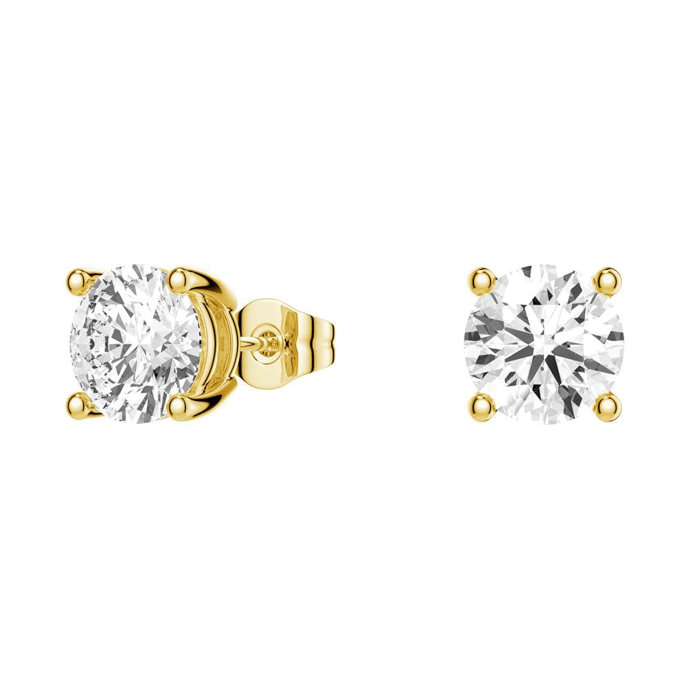 2 ctw Round Brilliant 4-Prong Solitaire Stud Earrings - MSBLUE Jewelry