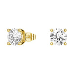 2 ctw Round Brilliant 4-Prong Solitaire Stud Earrings - MSBLUE Jewelry