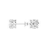 4 ctw Cushion Cut Moissanite 4-Prong Solitaire Stud Earrings