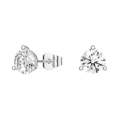 2 ctw Round Moissanite 3-Prong Solitaire Stud Earrings - MSBLUE JEWELRY