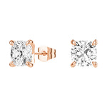 1 CT. Cushion Cut Moissanite Earring Studs - MSBLUE Jewelry