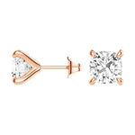 1 CT. Cushion Cut Moissanite Earring Studs - MSBLUE Jewelry