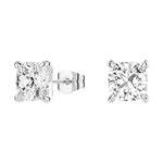 1 CT. Cushion Cut Moissanite Earring Studs - MSBLUE Jewelry