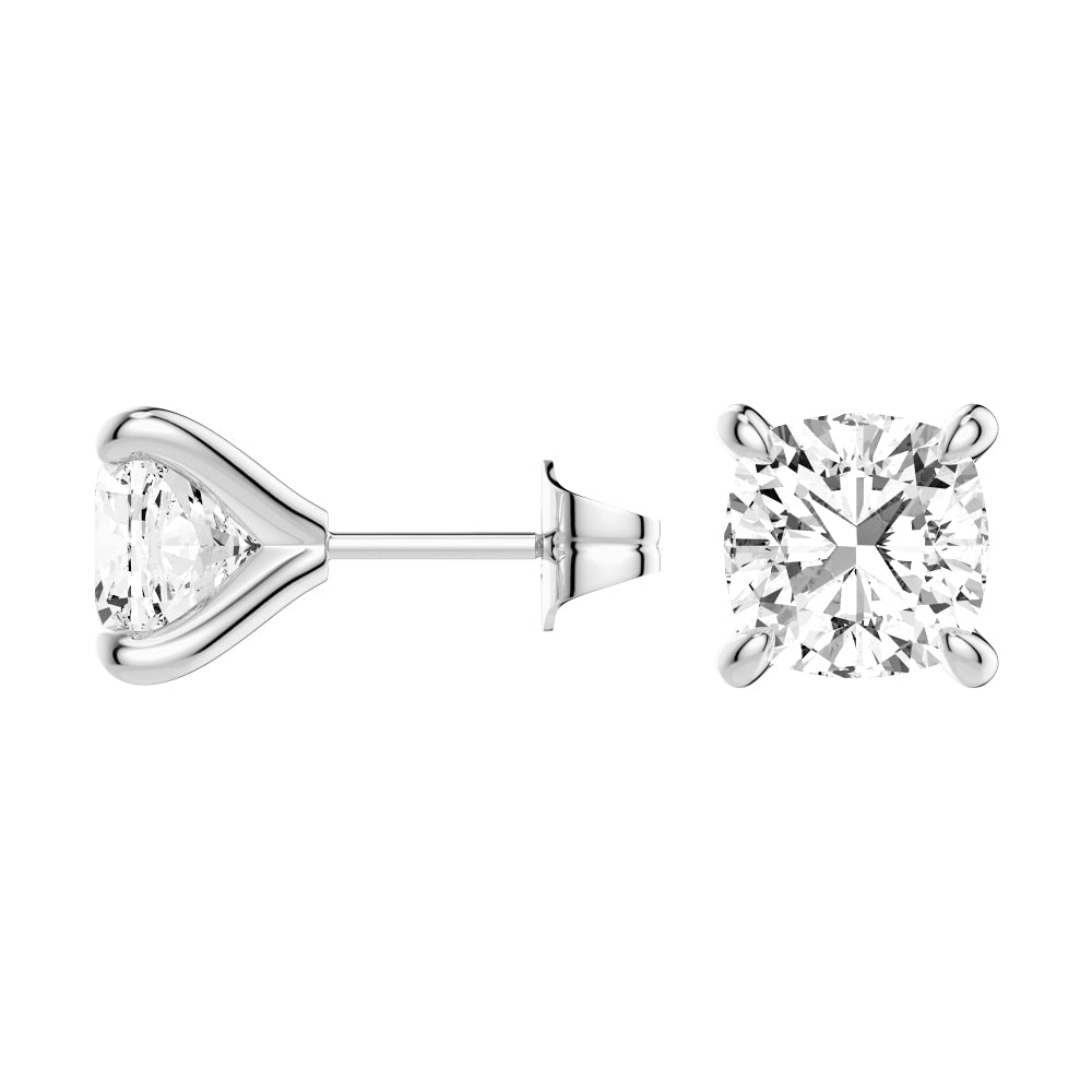 1 CT. Cushion Cut Moissanite Earring Studs - MSBLUE Jewelry