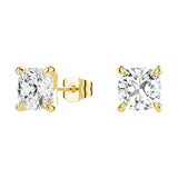 1 CT. Cushion Cut Moissanite Earring Studs - MSBLUE Jewelry