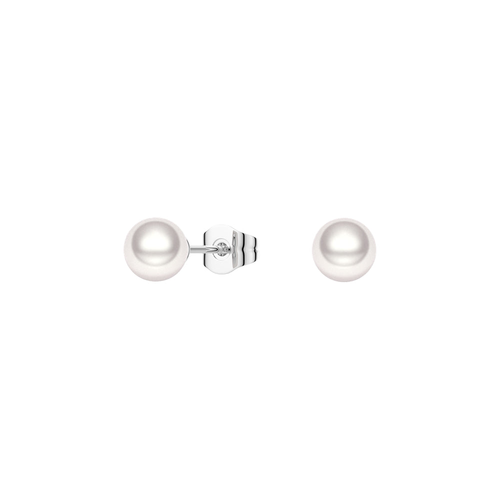 6mm Solitaire Freshwater Cultured Pearl Stud Earrings - MSBLUE Jewelry