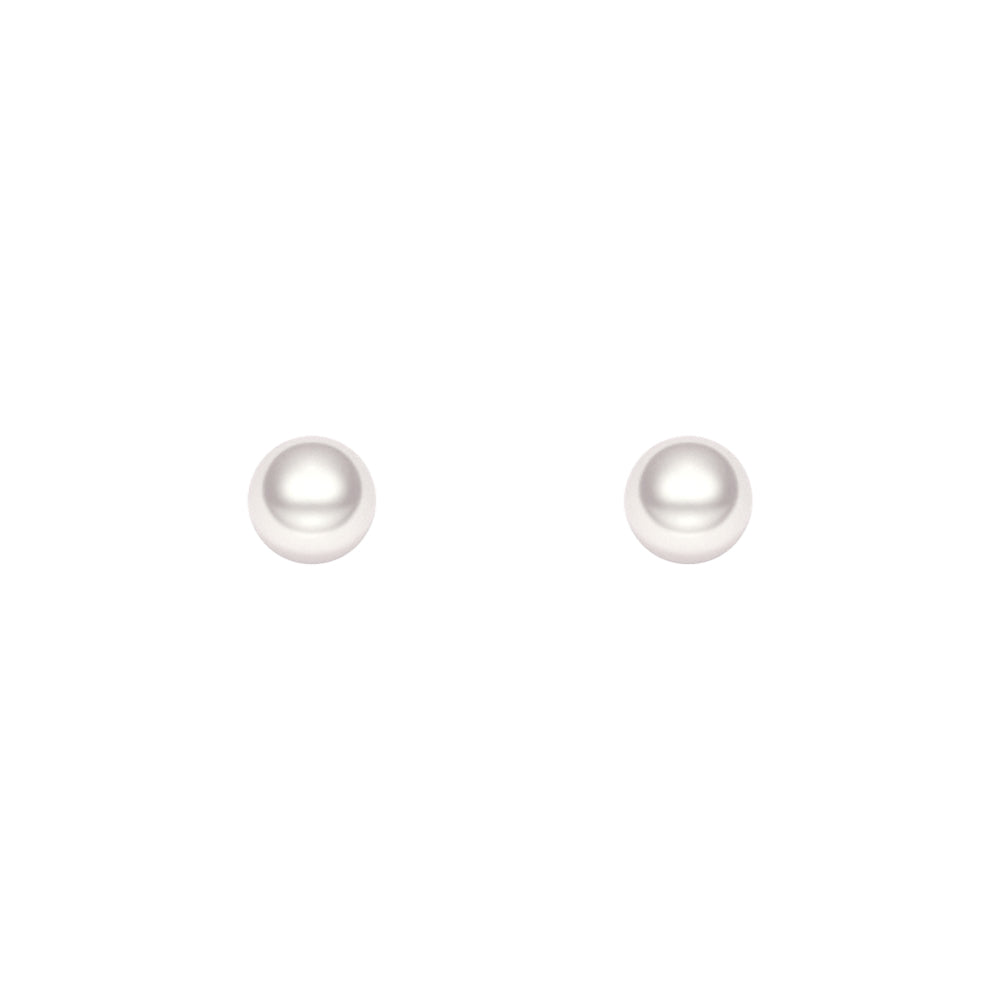 6mm Solitaire Freshwater Cultured Pearl Stud Earrings - MSBLUE Jewelry