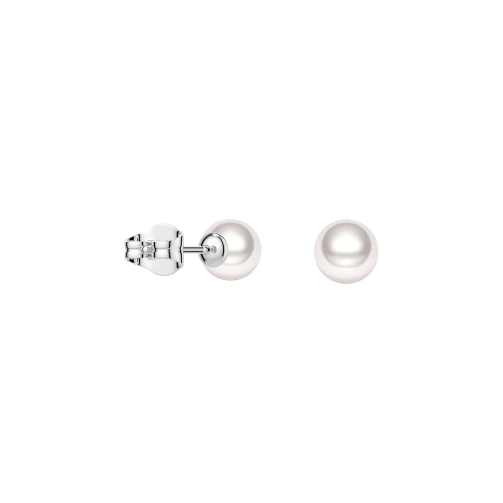 6mm Solitaire Freshwater Cultured Pearl Stud Earrings - MSBLUE Jewelry