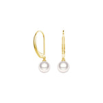 8mm Freshwater Cultured Pearl Leverback Earrings - MSBLUE Jewelry