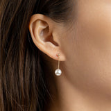 8mm Classic Freshwater Cultured Pearl Drop Earrings