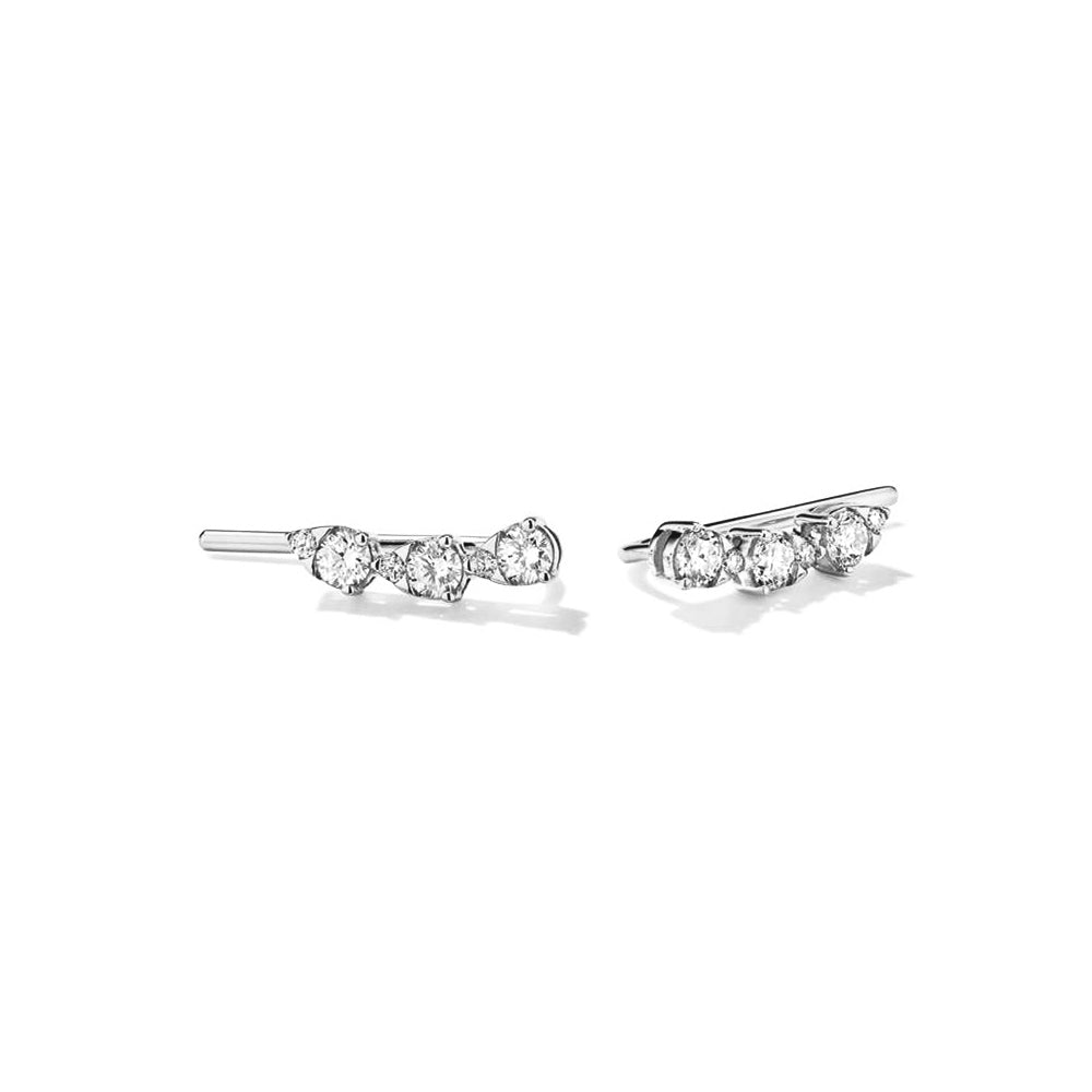 Lab Grown Diamond Pear Shaped Climber Stud Earrings