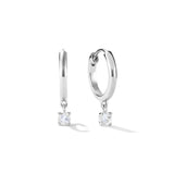 Round Lab Grown Diamond Hoop Earrings - MSBLUE Jewelry