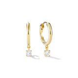 Round Lab Grown Diamond Hoop Earrings - MSBLUE Jewelry