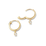 Round Lab Grown Diamond Hoop Earrings - MSBLUE Jewelry