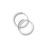 Pavé Lab Grown Diamond Medium Hoop Earrings - MSBLUE Jewelry