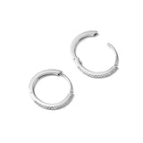 Pavé Lab Grown Diamond Medium Hoop Earrings - MSBLUE Jewelry