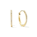 Pavé Lab Grown Diamond Medium Hoop Earrings - MSBLUE Jewelry