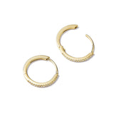 Pavé Lab Grown Diamond Medium Hoop Earrings